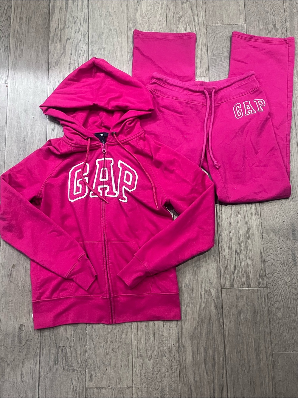 GAP Vibrant Pink Zip Hoodie & Sweatpants Set